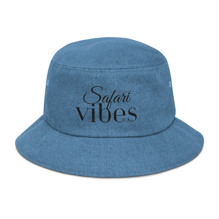540-Safari Hats-Bucket Hat, Capstone Denim Bucket Hat-Cotton-National Great Outdoors Month - Classic Safari Vibes product image (1)