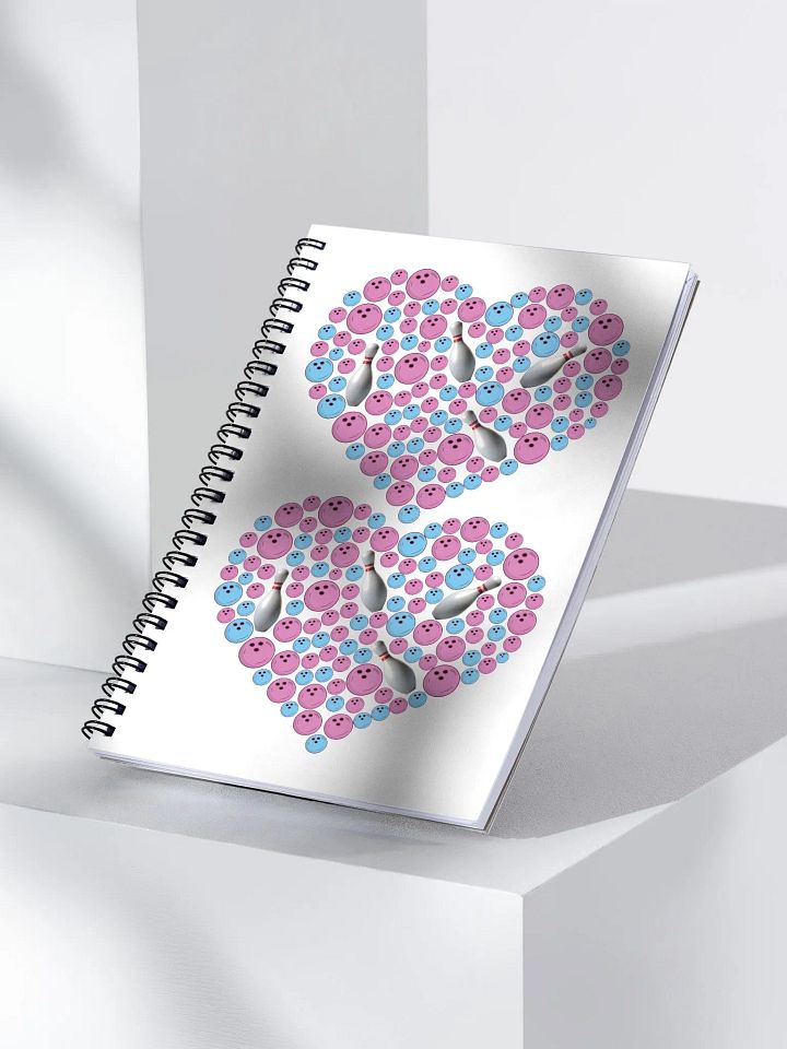 Pure Heart Bowling Pink And Blue Double Ball Spiral Notebook product image (2)