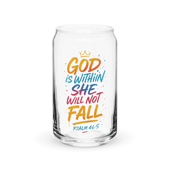 "Rooted & Unshakable" – Psalm 46:5 Graffiti Can Glass product image (2)