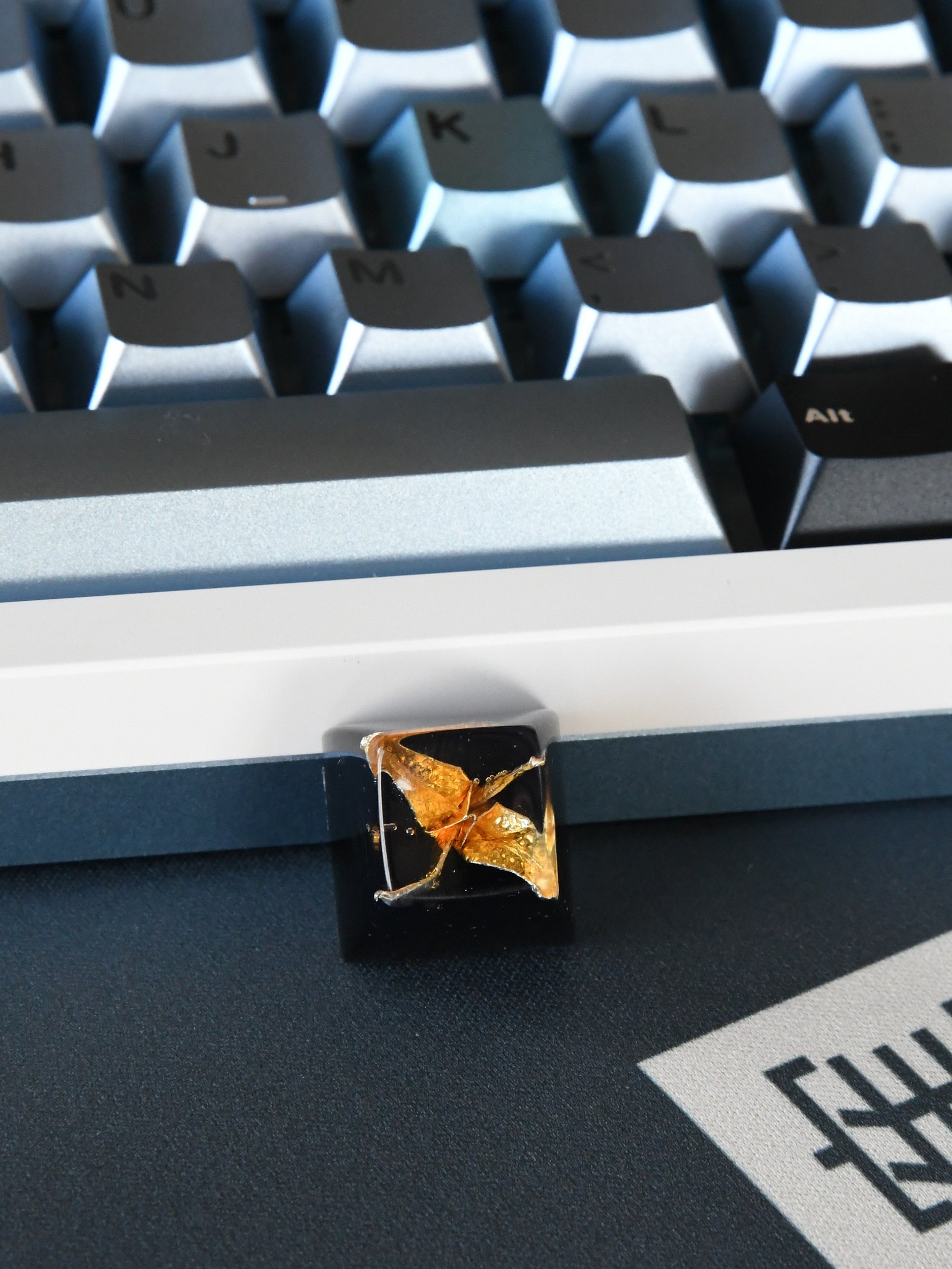 Gold/Black Crane SA R1 Keycap product image (3)