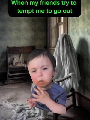 When my friends try to tempt me to go out……Nope. #halloween #fyp #fypシ #viral #spooky 