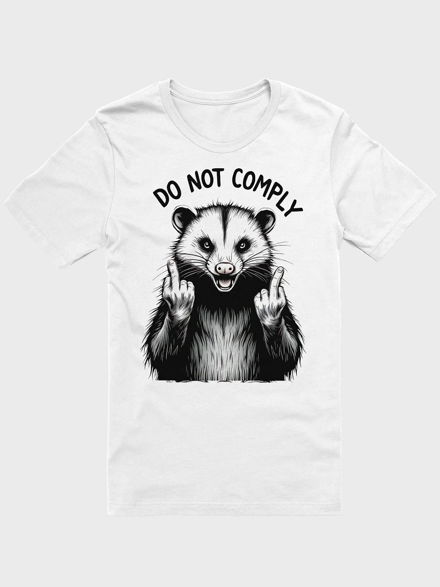 Do Not Comply Feral Opossum T Shirt, Resist Middle Finger product image (2)