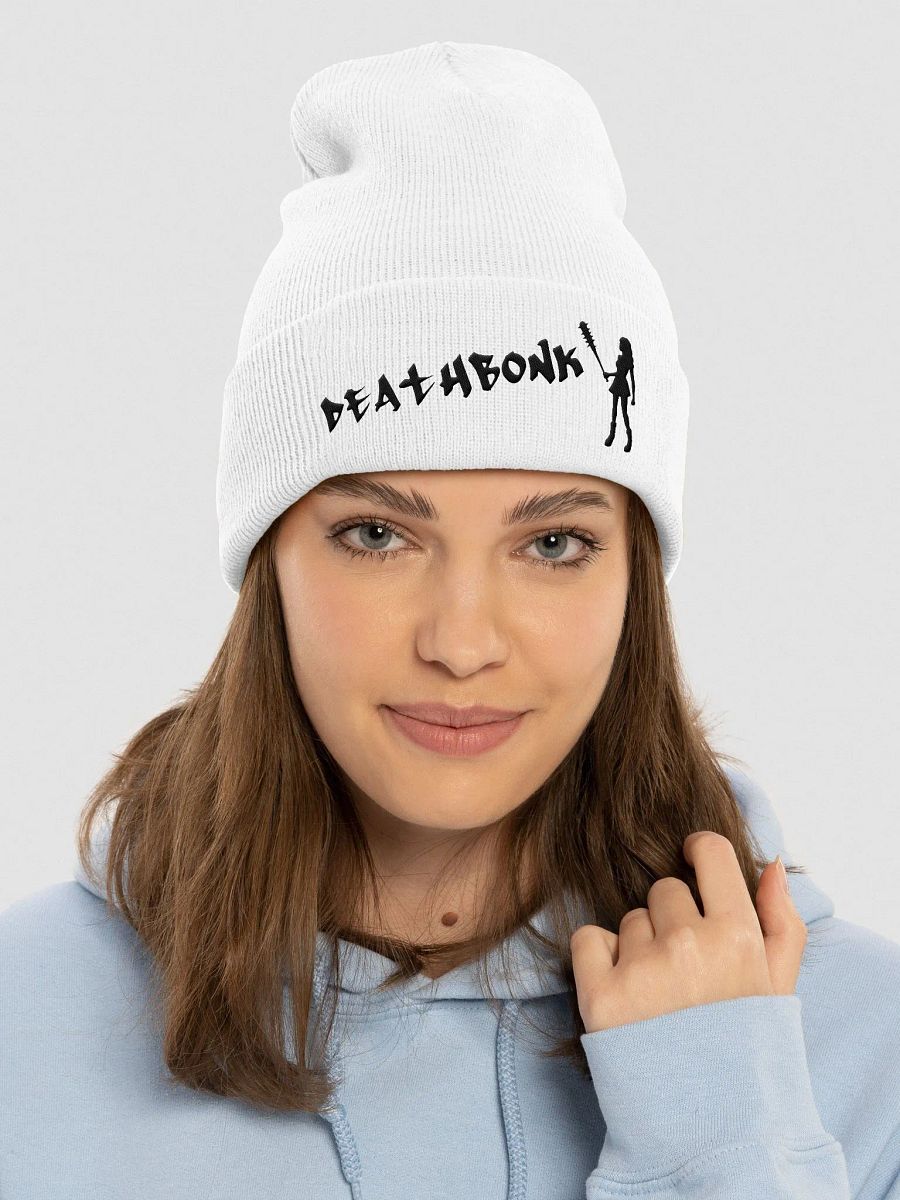 DEATHBONK Beanie (black on white) product image (3)