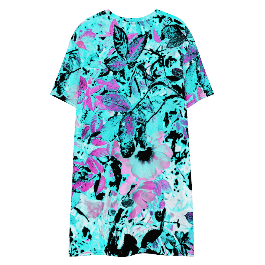 Cyan and Pink Scottish Highlands Garden Women's T Shirt Dress product image (7)