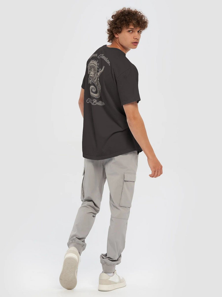 CUHBOY & SEAHORSE T SHIRT (GRAPHITE) product image (8)