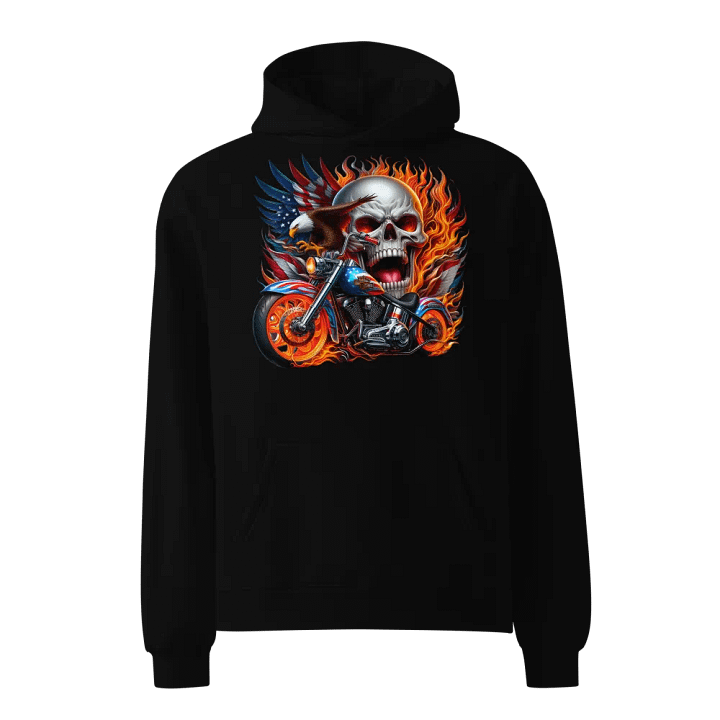 Raging Patriot Skull Oversized Hoodie #9 product image (1)