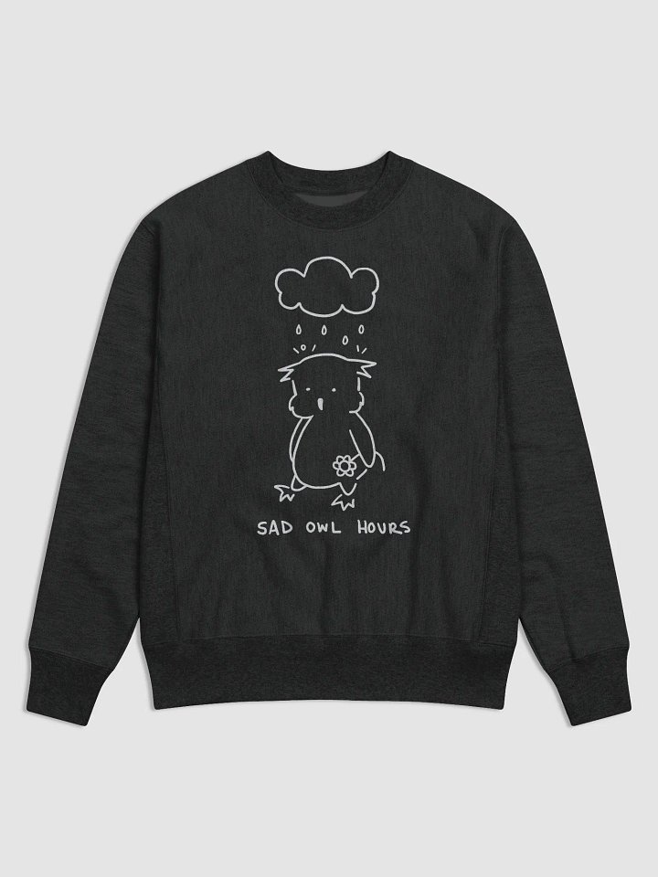 Sad Owl Hours Champion Cotton Max Sweatshirt (Black) product image (1)