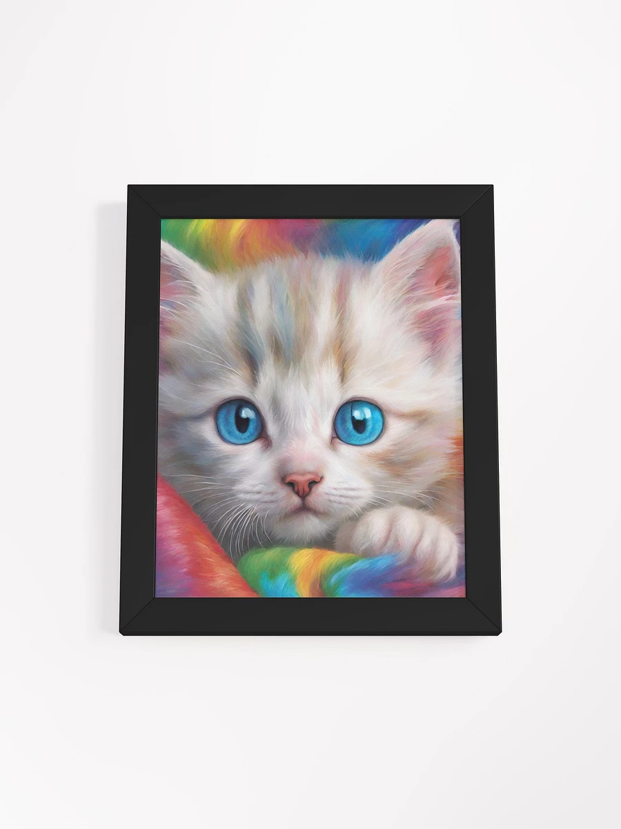 Whimsical Rainbow Kitten Framed Poster product image (4)