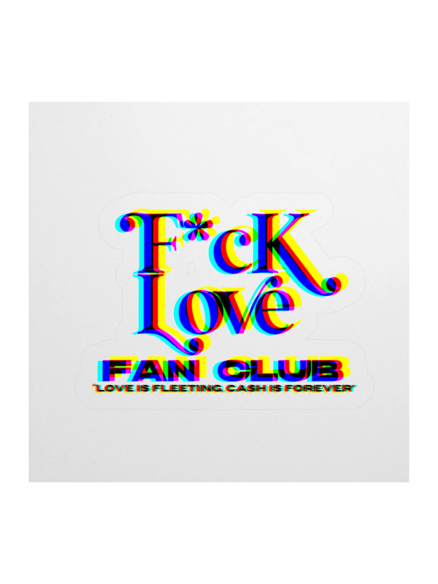 F**K Love Fan Club Kiss Cut Stickers product image (2)