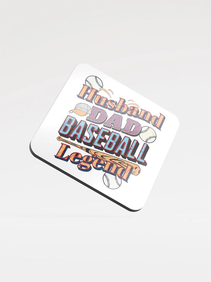 Husband Dad Baseball Legend Cork Coaster product image (2)