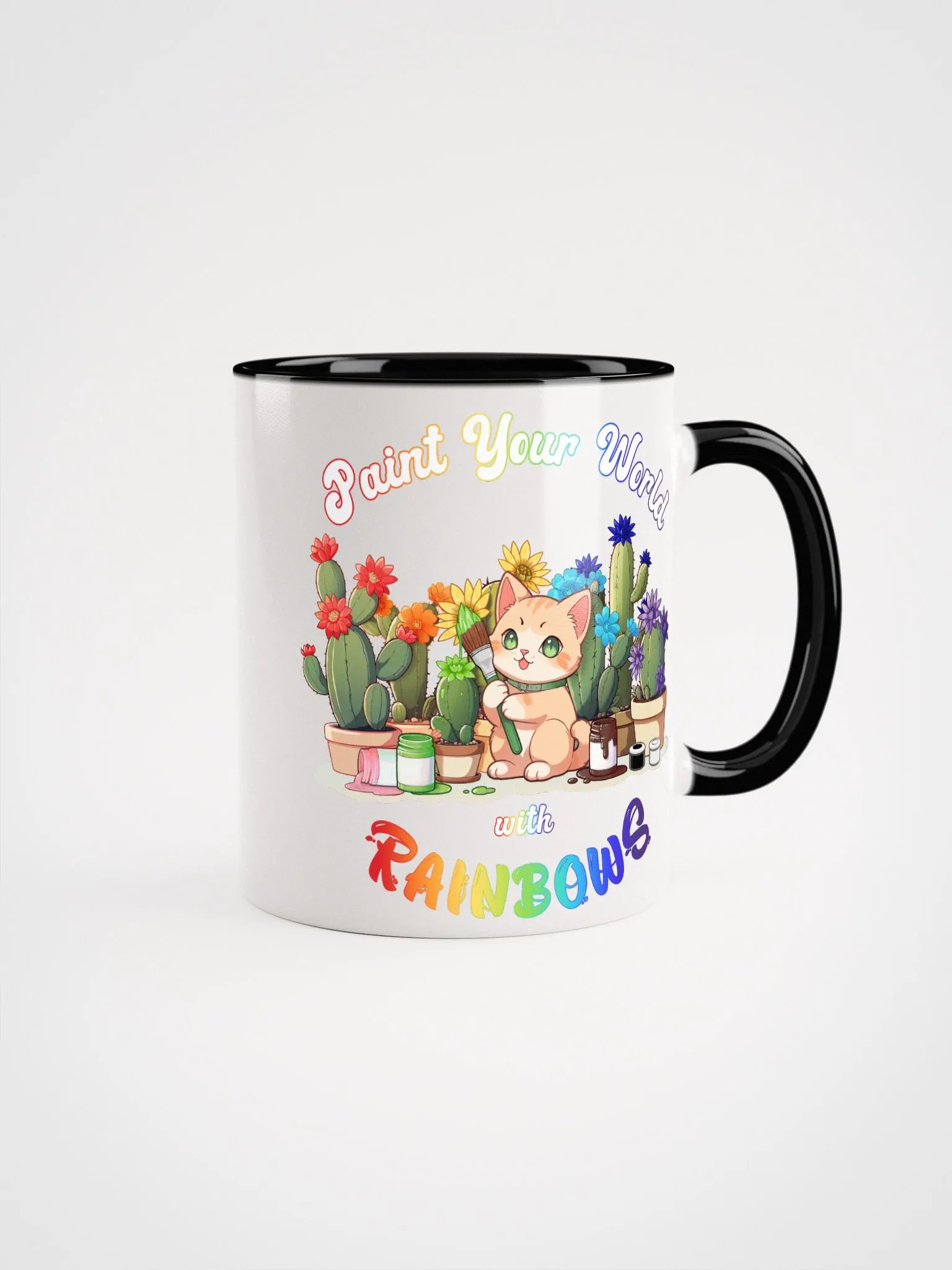 Rainbow Kitten Artist 2 Colors Mug product image (2)