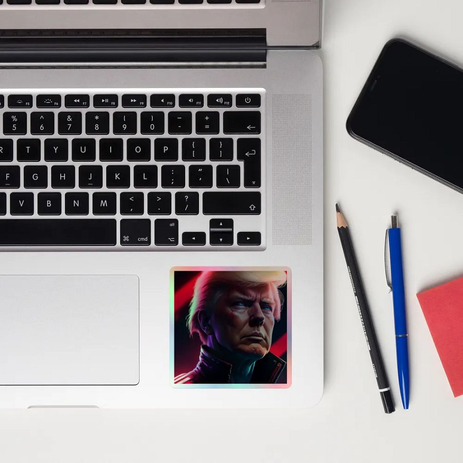 Fight Club Trump Holographic Sticker product image (12)