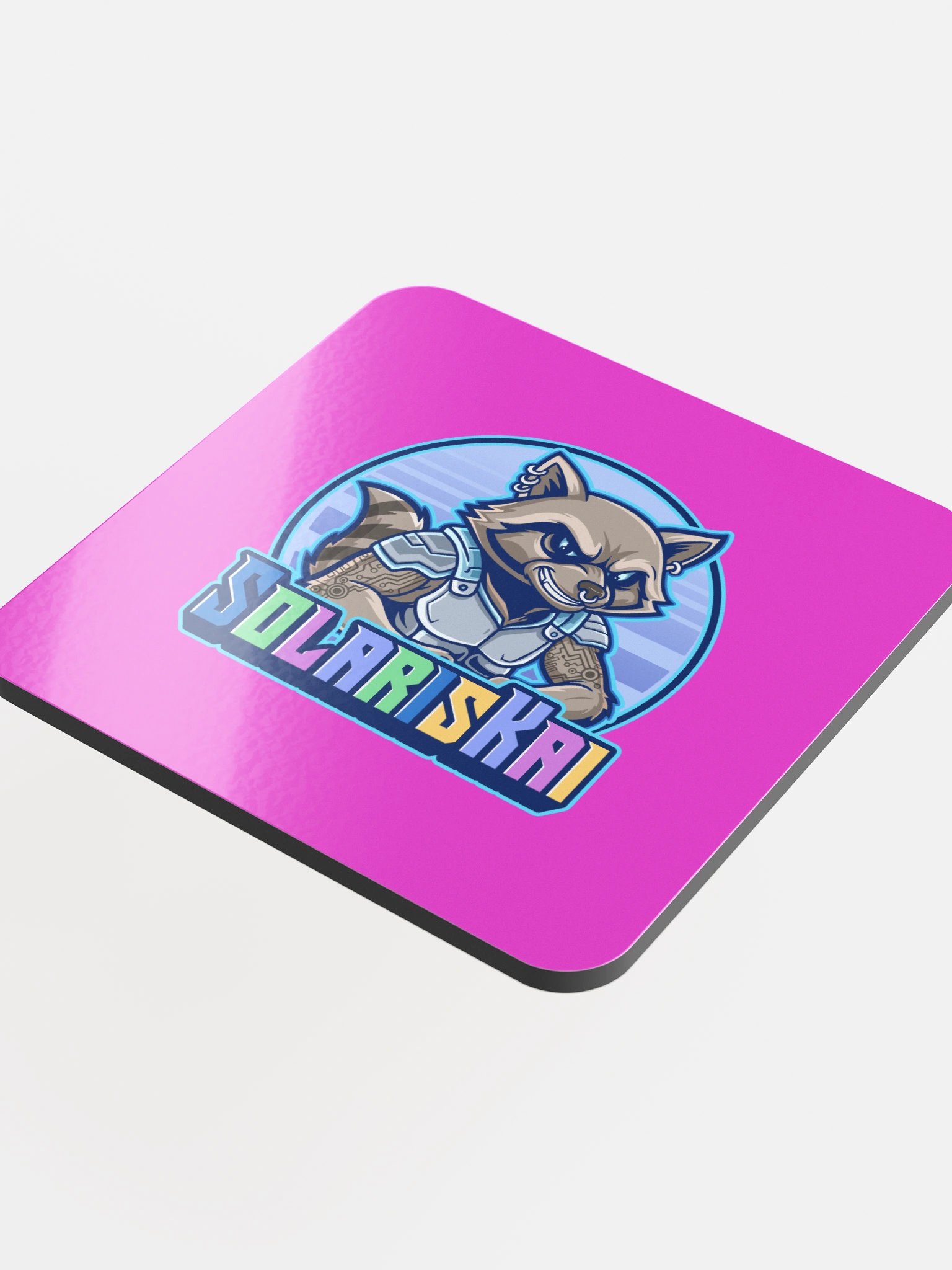 Kai the Raccoon Glossed Coaster product image (4)