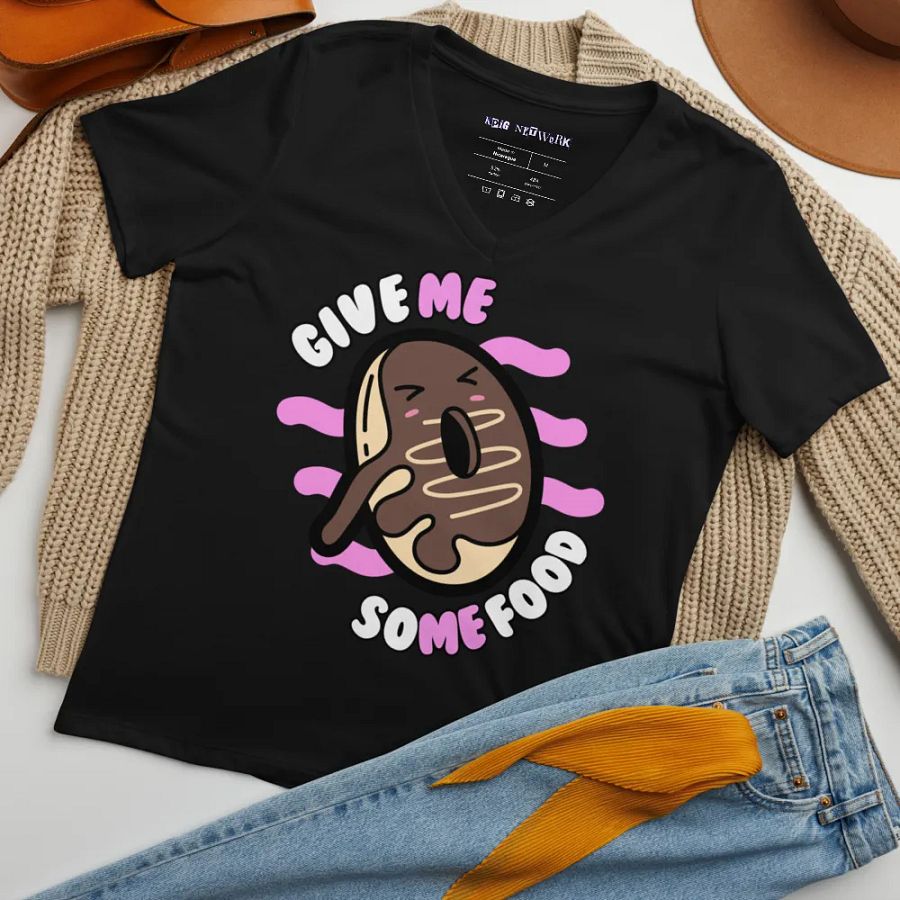 Hangry Doughnut Women's V-Neck Tee product image (7)