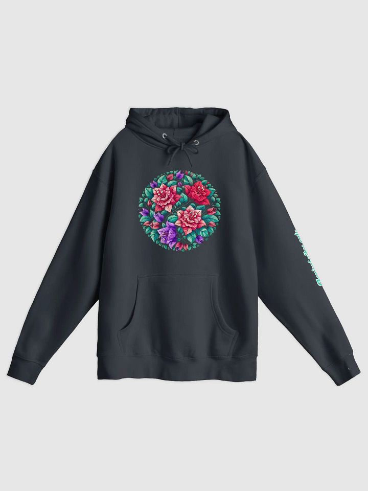 Tropical Vibes Only Premium Hoodie | AI Design bougainvillea flower mandala motif product image (2)