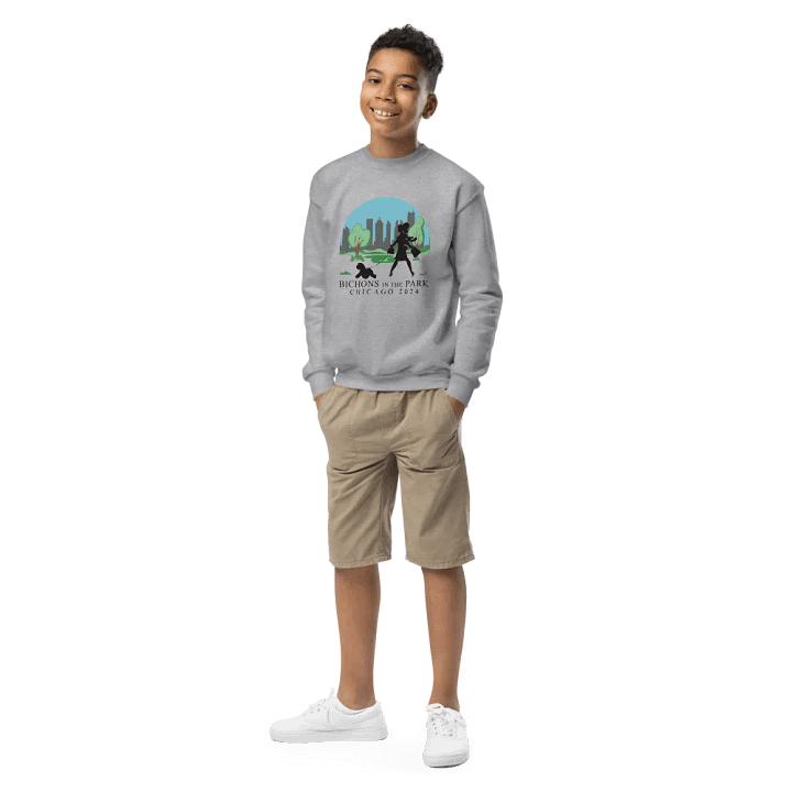 2024 National Specialty KIDS Gildan Crewneck Sweatshirt in Grey or White product image (1)