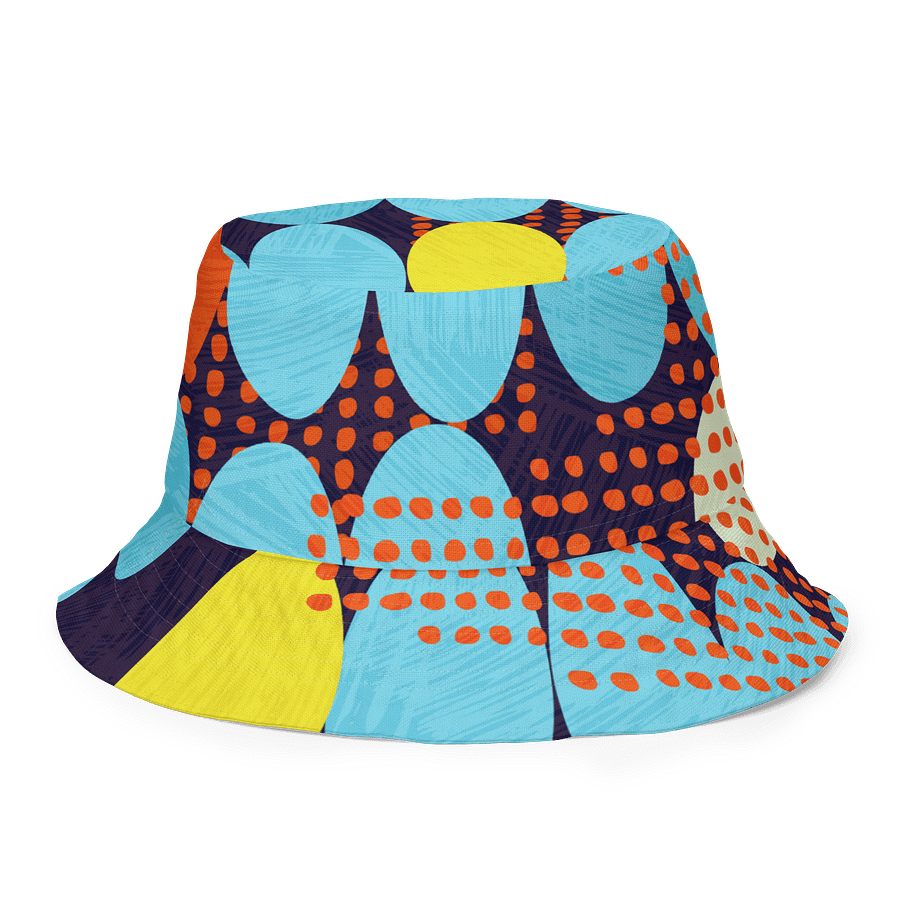 Reversible Bucket Hat – Retro Print Exterior & Sky Blue Interior | Lightweight & Breathable product image (8)
