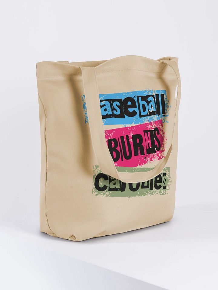 Baseball Burns Calories Grunge Vibes Eco Tote Bag product image (4)