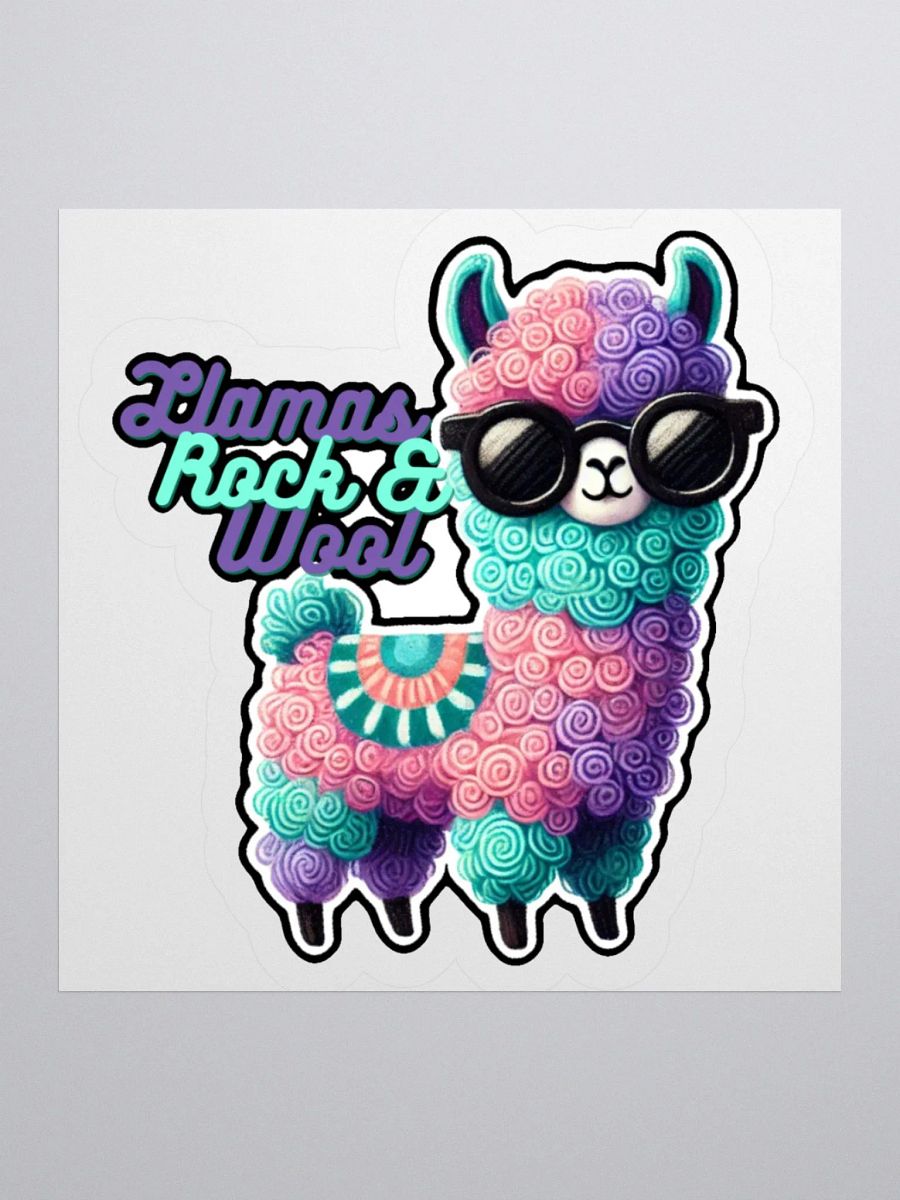 Llamas Rock & Wool (Kiss Cut Stickers) product image (4)