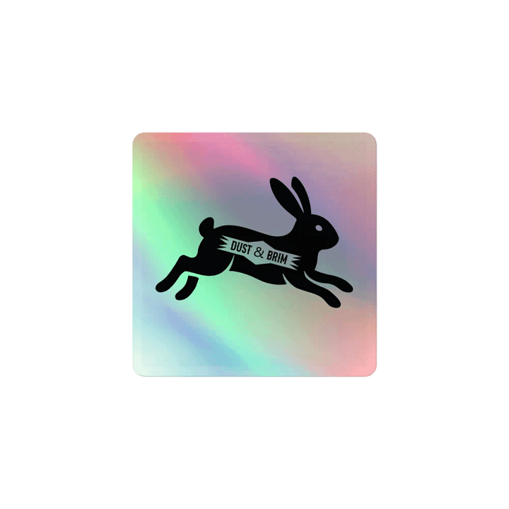 Dust & Brim badged bunny sticker! product image (1)