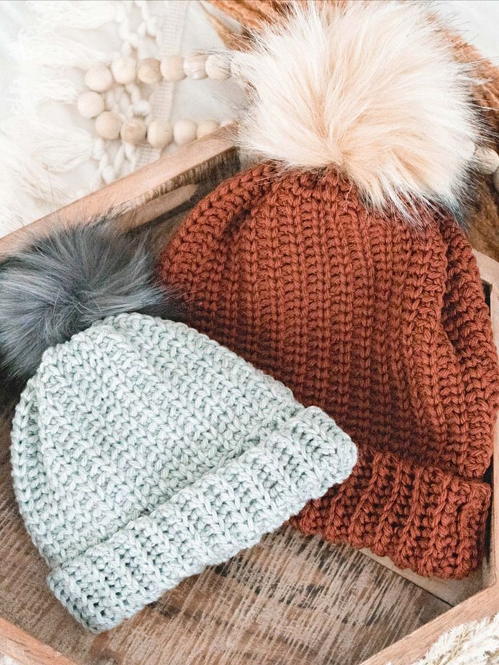 Crochet Knit Purl Hat Video Tutorial (5 Sizes) product image (1)