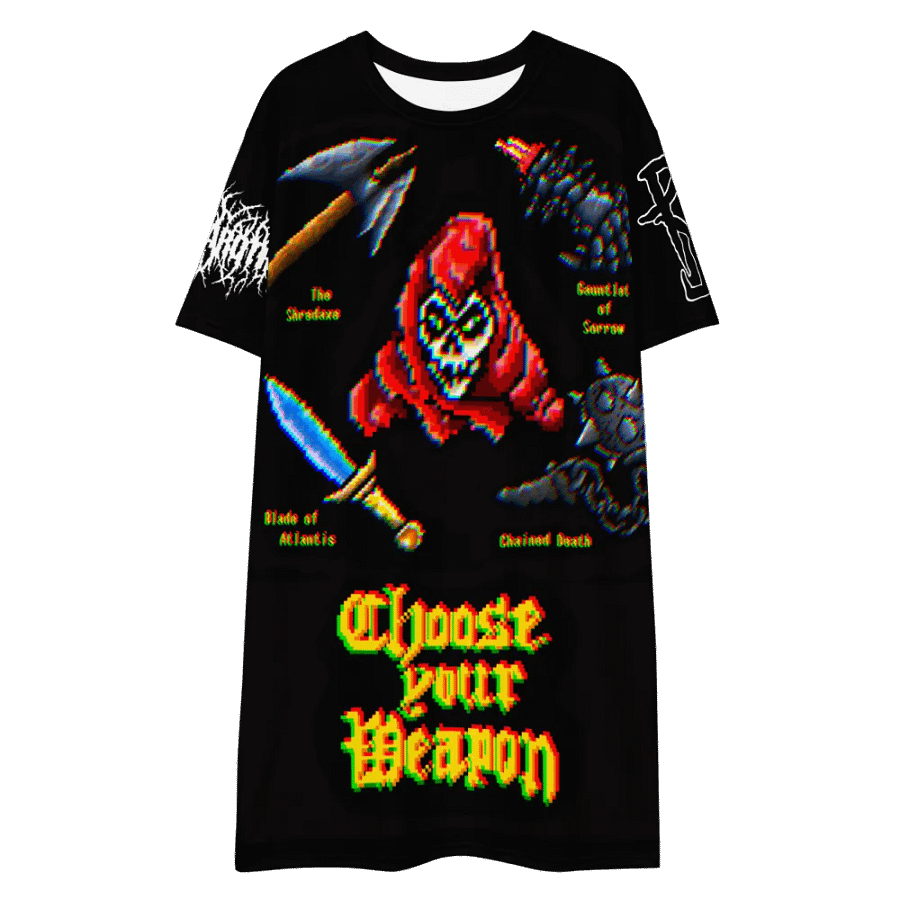 Choose Your Weapon Pixel-Art T-Shirt Dress product image (3)