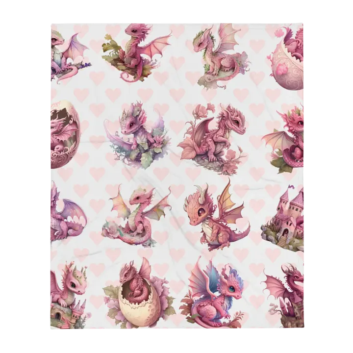 Pink Baby Dragons Throw Blanket product image (1)