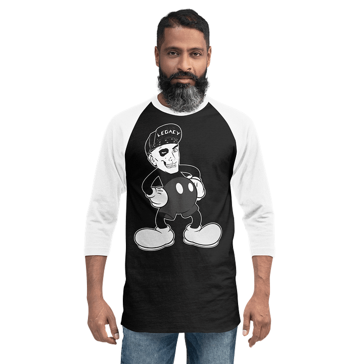 Lucky Leal Raglan | Black/White product image (2)