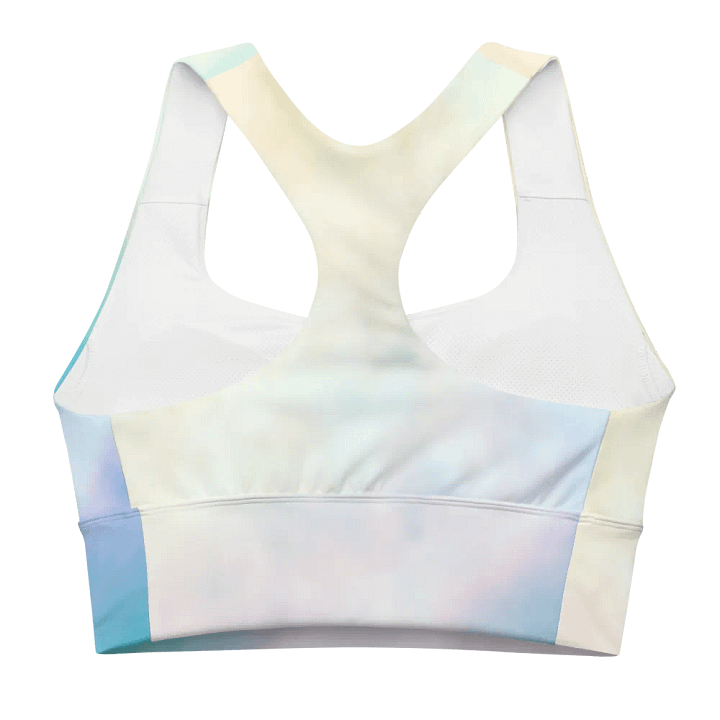 Blur cloud rainbow Design Longline Sports Bra - v1 product image (2)
