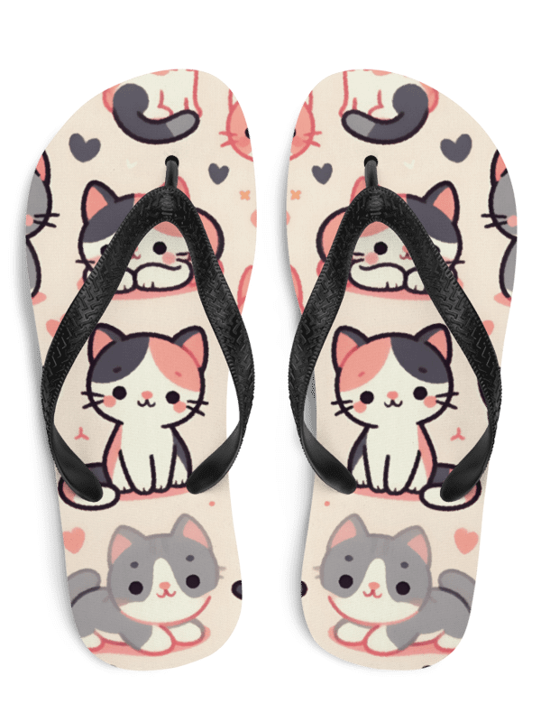 Cute Kitty Flip Flops product image (1)