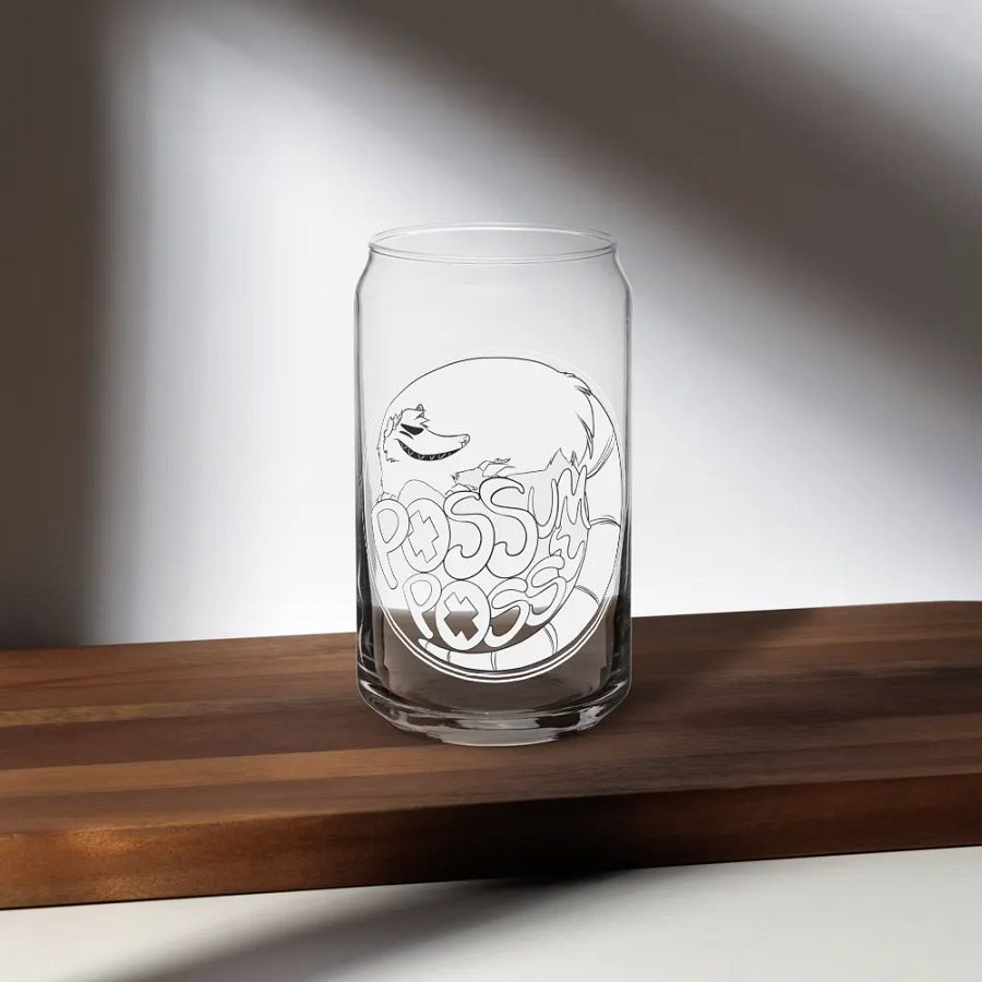 Possum Posse Can Shaped Glass WHT product image (5)