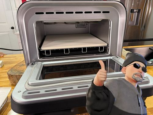 Look what we’re filming in studio today. It the first pizza oven we’ve ever had from indoors.  700° in 20 minutes.