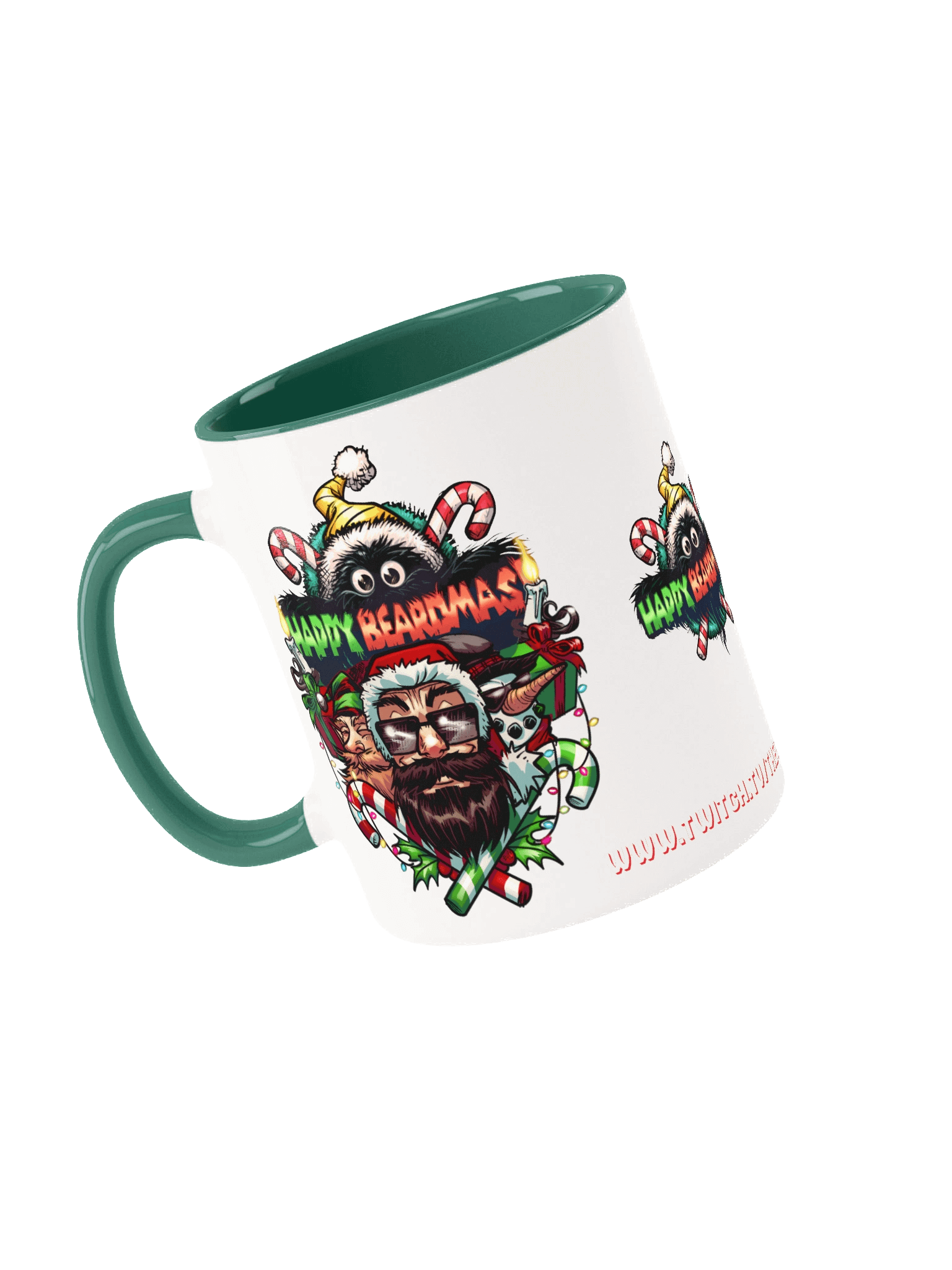 Happy Beardmas Beards - Ceramic Mug with Color Inside product image (3)