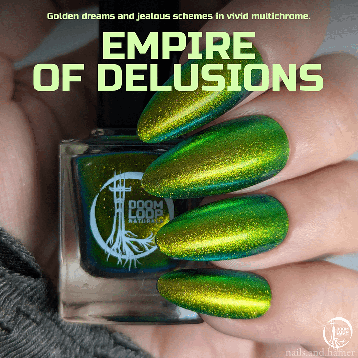 EMPIRE OF DELUSIONS - Gold Green Navy Multichrome Nail Polish product image (1)