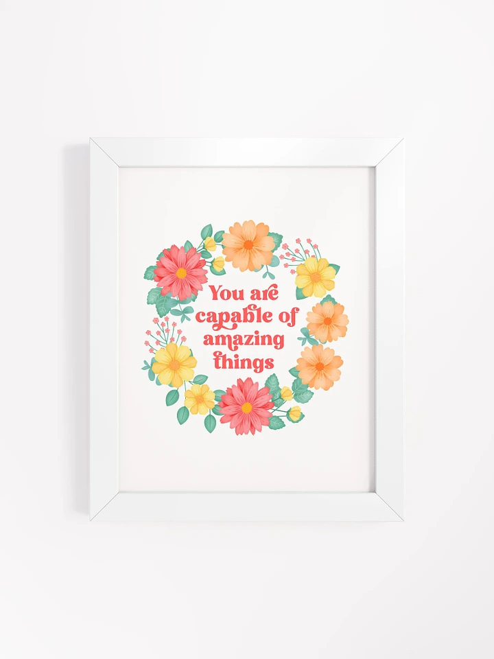 You are capable of amazing things - Motivational Wall Art White product image (1)