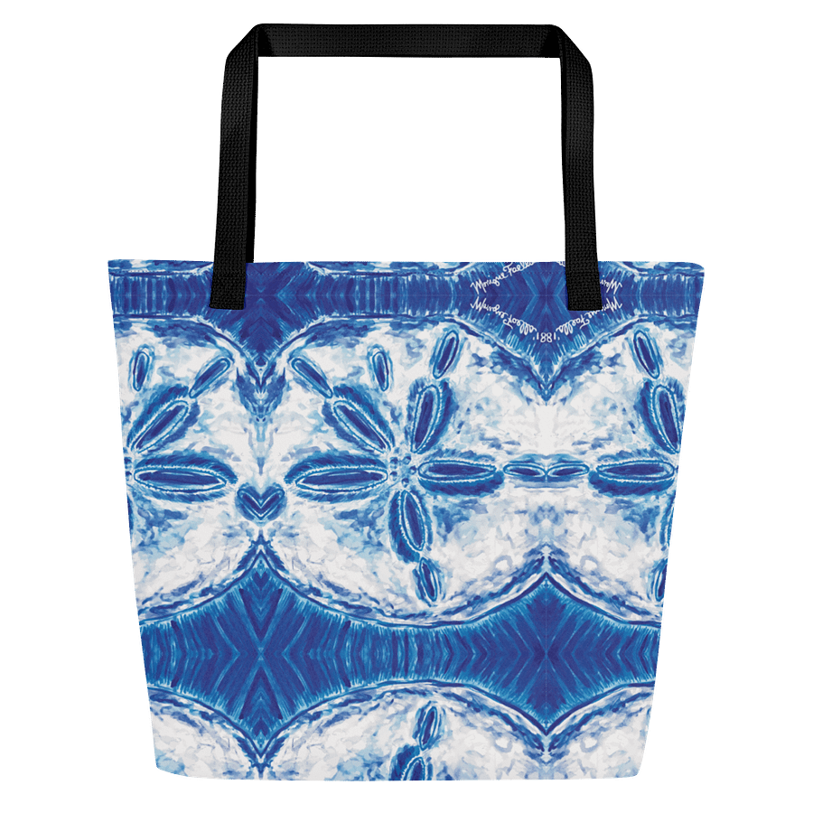 Sand Dollar Tie-Dye | Royal Blue & White Tote Bag | by Monique Faella Designs™ product image (3)