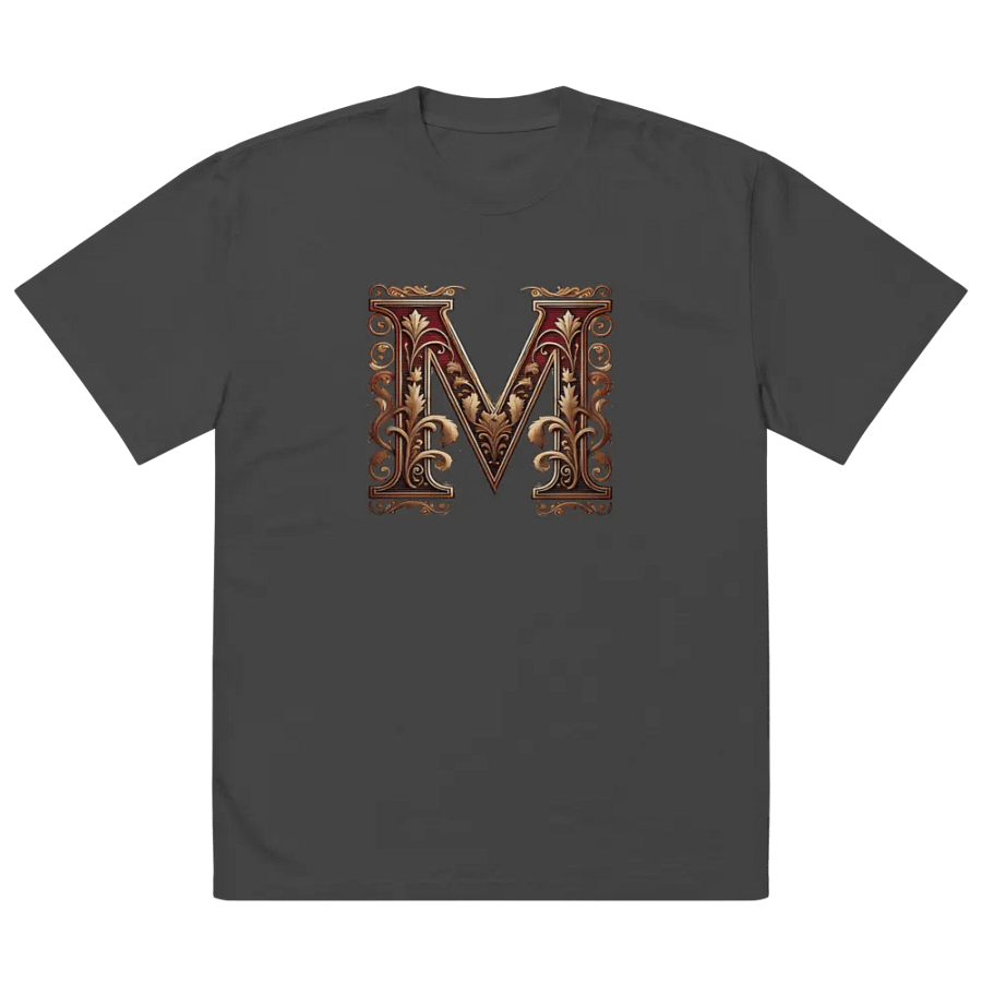 Ornate Vintage Letter 'M' Faded T-Shirt product image (2)