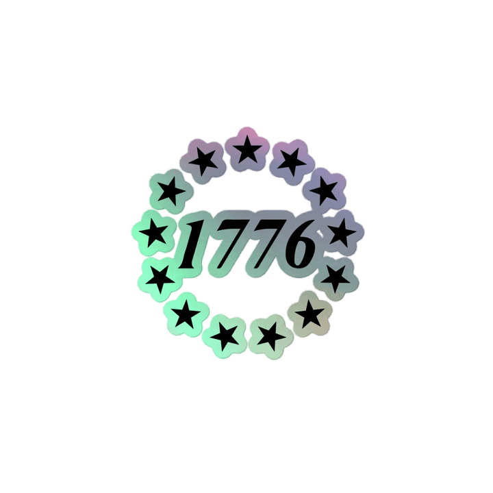 Patriotic 1776 Holographic Sticker Set product image (2)