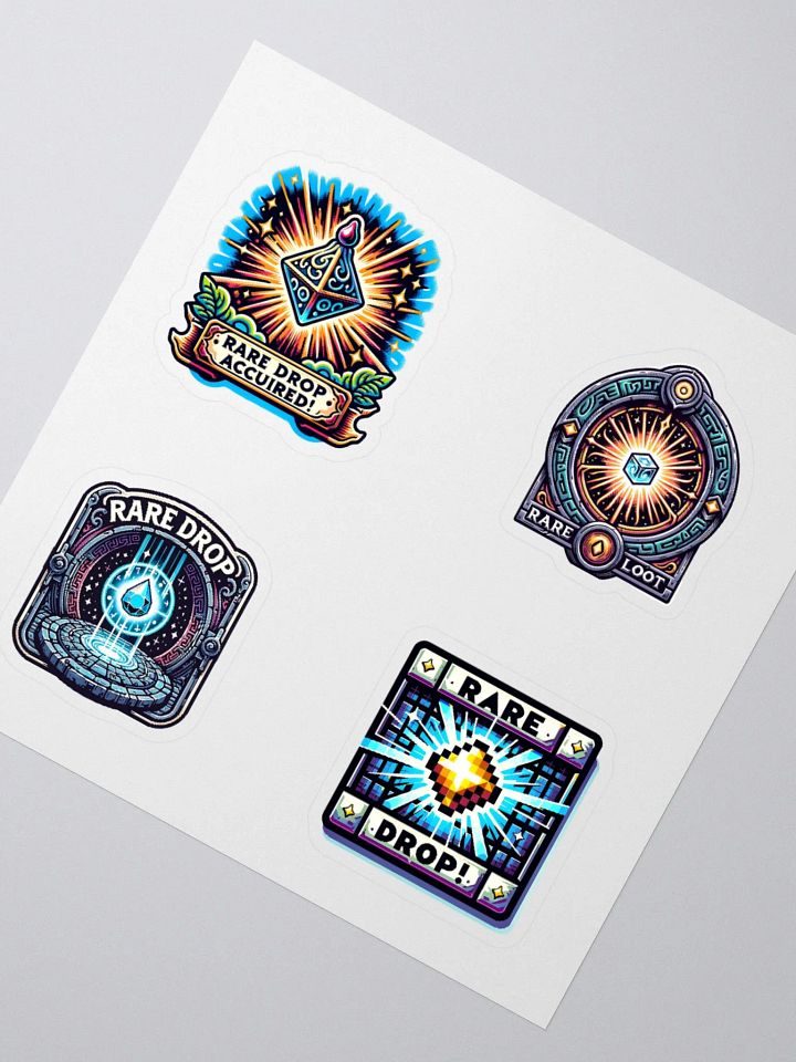 "Rare Loot" Sticker Set (4-Pack) - RPG-Inspired Stickers with Iconic Loot Phrases product image (4)