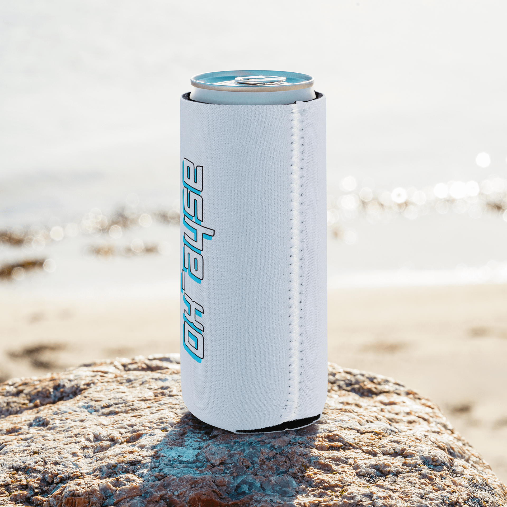 Can Cooler, White/Blue Logo product image (8)