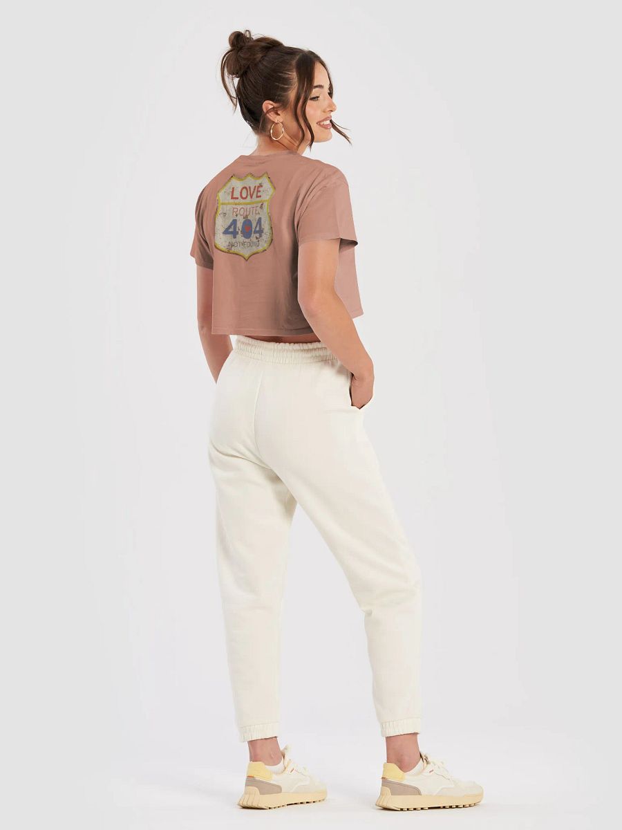 Love Route 404 Not Found Vintage Style (Back Side) Women's Premium Crop Top product image (16)