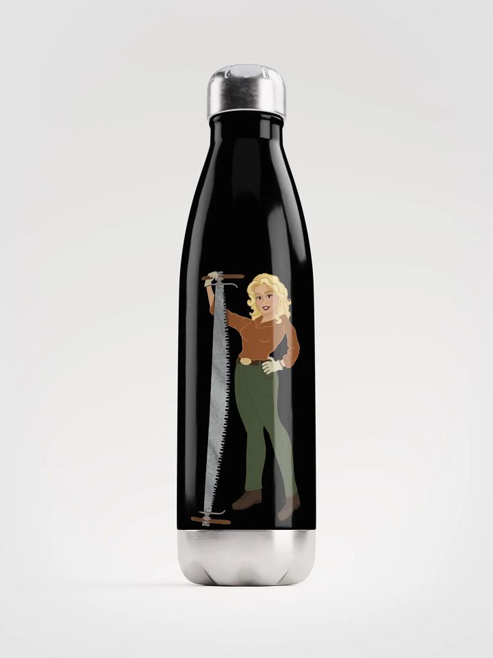 Crosscut Saw Blonde Dolly Pinup Water Bottle product image (1)
