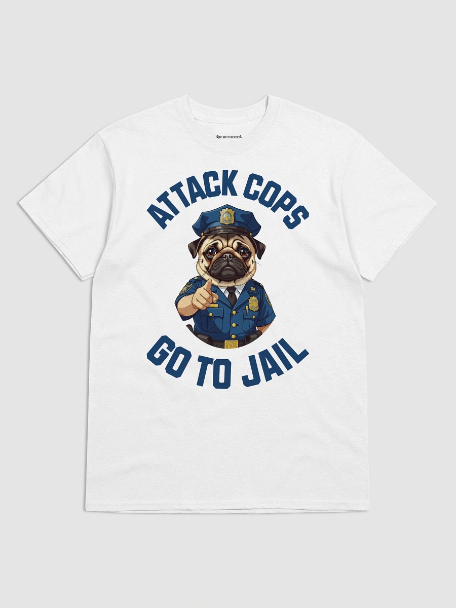 Unapologetic Truth: "Attack Cops Go to Jail" Tee - Blue Ink product image (3)