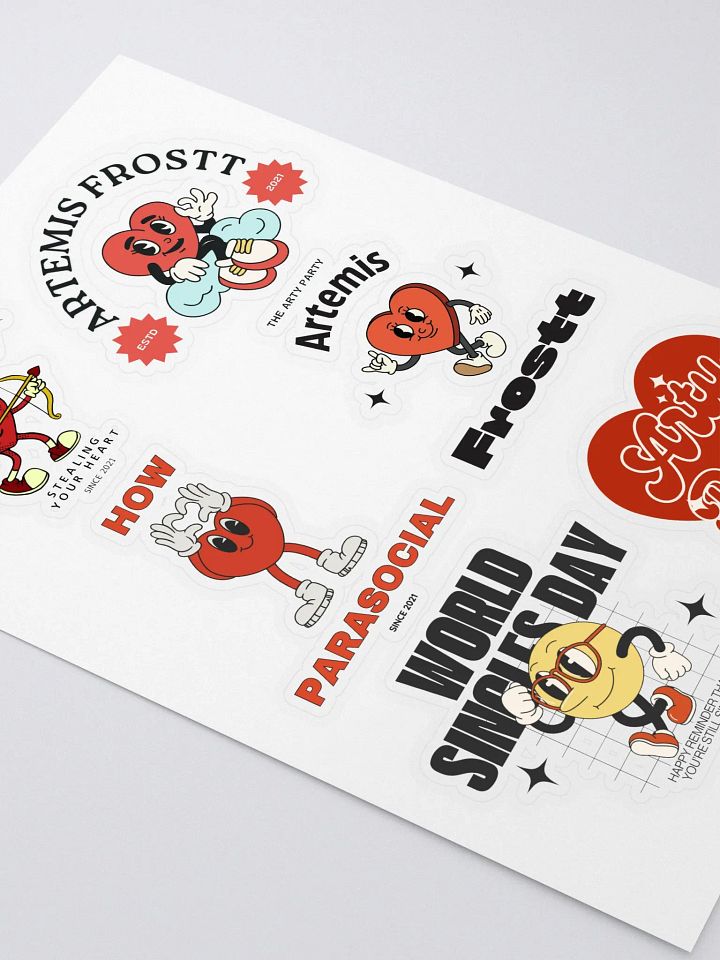Arty Valentines Day Sticker Bundle product image (2)
