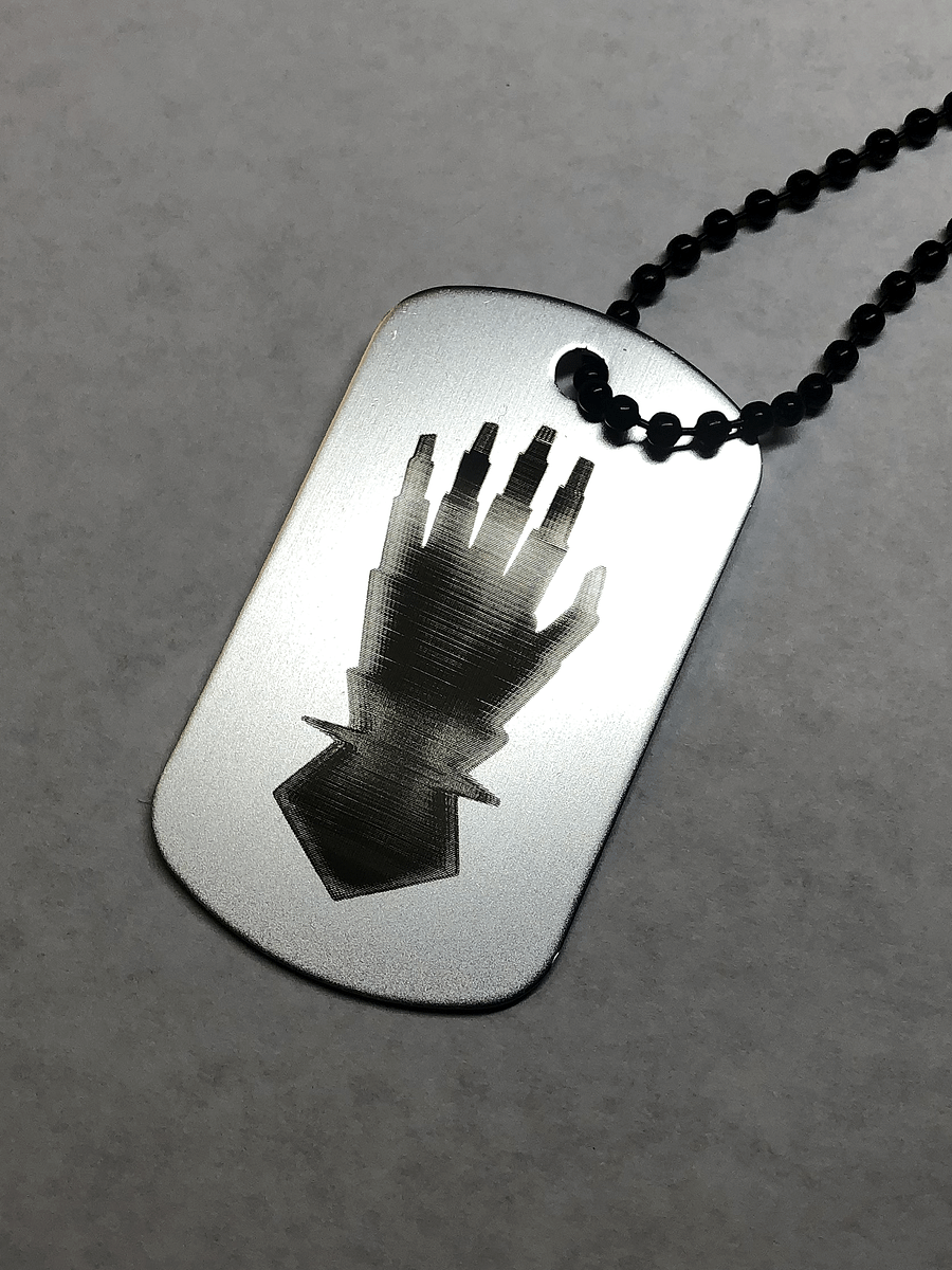 IRON - Engraved Dog Tag Pendant Necklace product image (3)