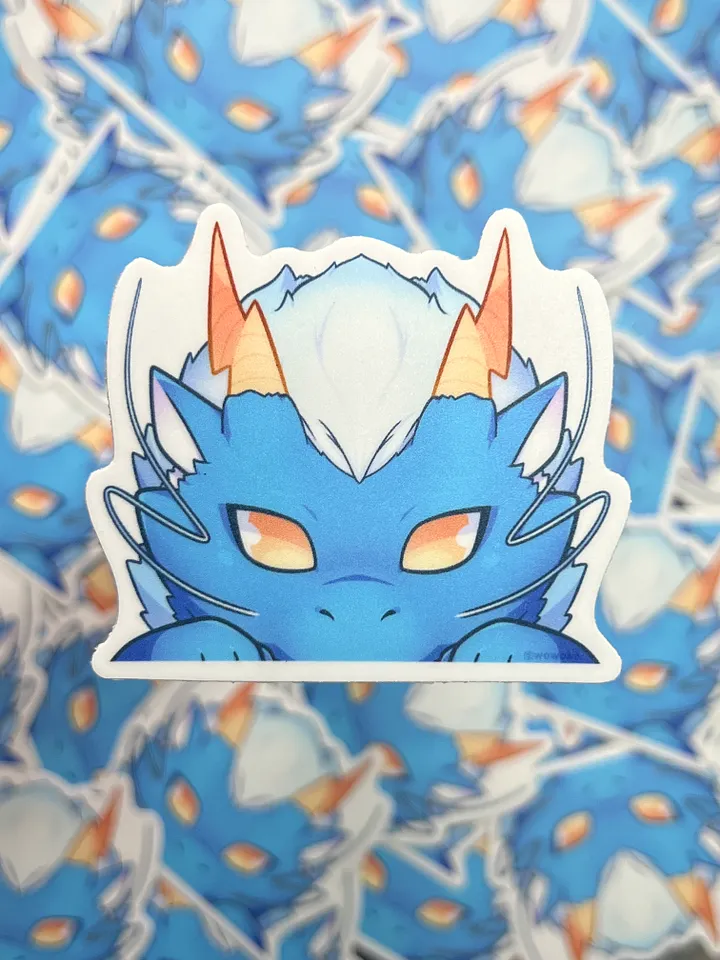 Four Symbols - Azure Dragon - Baby Peeker Sticker product image (1)