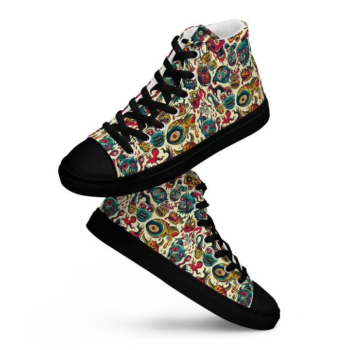 Halloween Nightmare Pattern High Top Canvas Shoes product image (1)