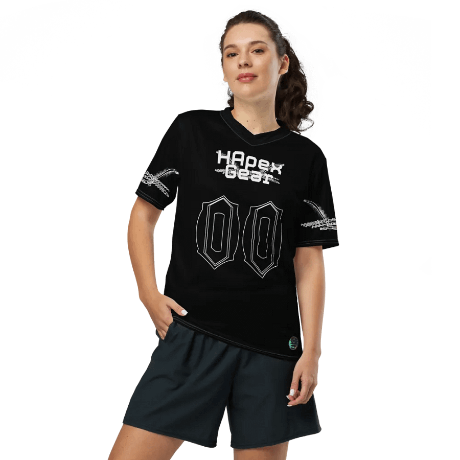 Capital NEFFEX - Black - Recycled Unisex Sports Jersey - White HApex Gear Black Logo product image (7)