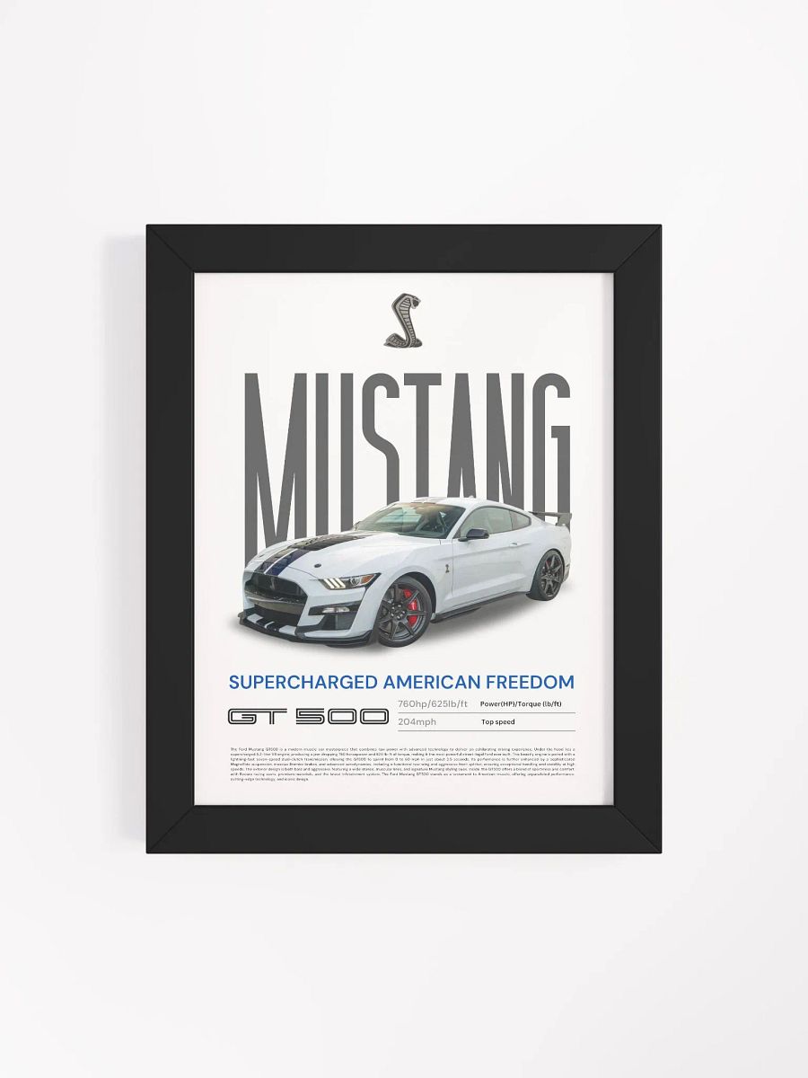 FORD MUSTANG GT500 FRAMED POSTER product image (4)
