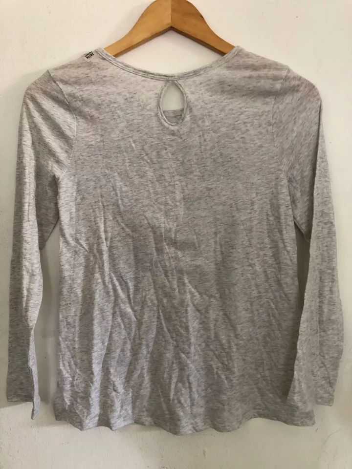 Justice Kids Girls Top Shirt Long Sleeve Justice 04 Round Scoop Neck 14/16 Gray product image (2)